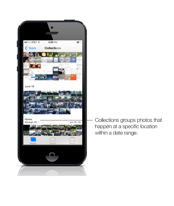 iOS 7 collections iOS 7 Photos App Is About Years, Collections and Moments