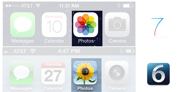 ios7 photos vs ios6 photos iOS 7 Photos App Is About Years, Collections and Moments